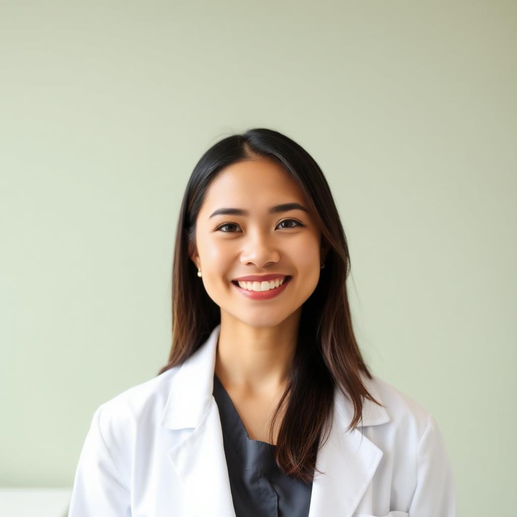 Dokter gigi profesional dengan senyum hangat